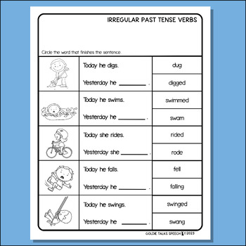 Past Tense of Regular Verbs Printable Worksheets for Grade 2 - Kidpid