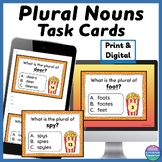 Regular and Irregular Plural Nouns Games with Task Cards -
