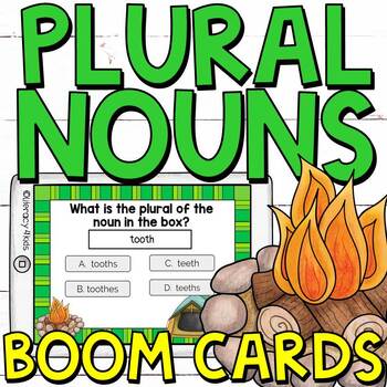 Preview of Regular and Irregular Plural Nouns Boom Cards | Distance Learning