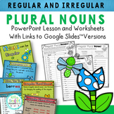 Regular and Irregular Plural Nouns PowerPoint with link to