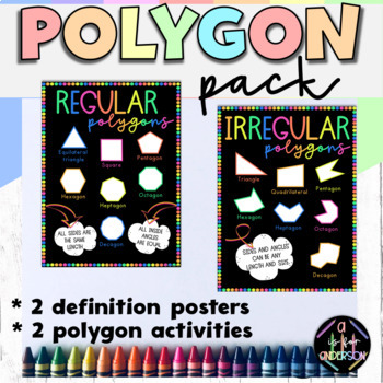 Preview of Regular and Irregular Polygon Printable - Math Posters - Polygon Sort