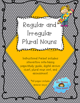 Preview of Regular and Irregular Plural Nouns Study Guide and Quiz
