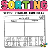 Regular and Irregular Verb Sort worksheets - Parts of Speech