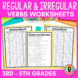 Regular and Irregular Verbs List  Past Tense Worksheets