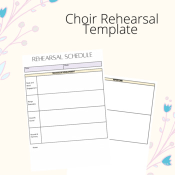 Preview of Choir Rehearsal Plan Template