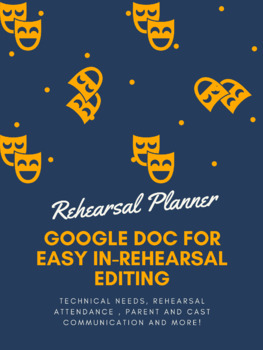 Preview of Rehearsal Planner- Teal