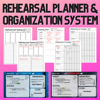 Preview of Rehearsal Planning & Organization System *Back-to-School Essentials