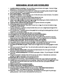 Rehearsal Rules and Guidelines for Theatre Productions