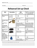 Rehearsal Set-Up Checklist