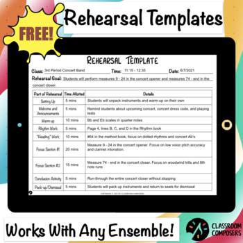 Preview of Rehearsal Templates 