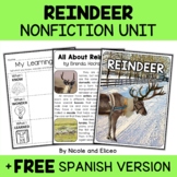 Reindeer Activities Nonfiction Unit + FREE Spanish