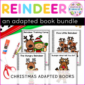 Preview of Christmas Adapted Books for Special Education 4 Reindeer Adaptive Activities