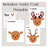 Reindeer Antler Printable - Painted Handprint or Art Activ