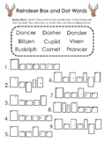 Reindeer Handwriting Worksheet - Box and Dot Names
