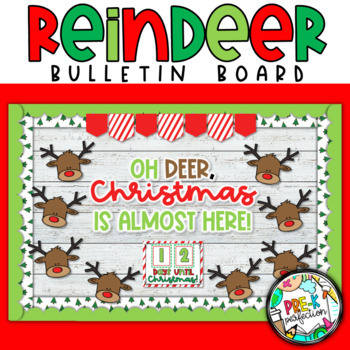 Preview of Reindeer Bulletin Board | Rudolph Bulletin Board! | Christmas Countdown Decor