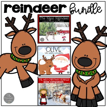 Preview of Reindeer Bundle Book Companions and Non Fiction Reindeer Unit