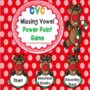 Preview of Reindeer CVC Power Point Game ( with audio)