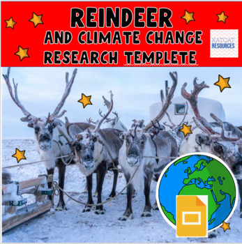 Preview of Reindeer Caribou and Climate Change - Animal Research Project - Google Slides™