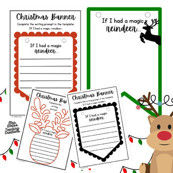 Reindeer Christmas Adventures: Creative Writing and Cutting Skills ...