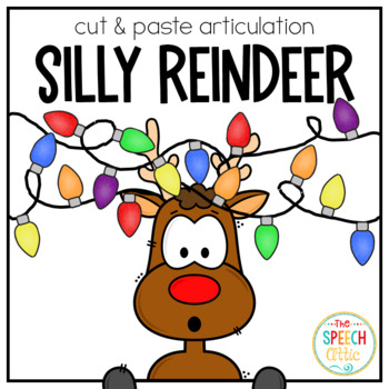 Preview of Reindeer Christmas Speech Therapy Craft