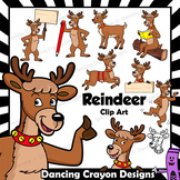Reindeer Clip Art | Reindeer with signs