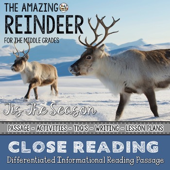 Preview of Reindeer Differentiated Close Reading Passage