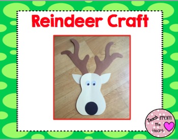 Reindeer Craft by Teach from the heART | TPT