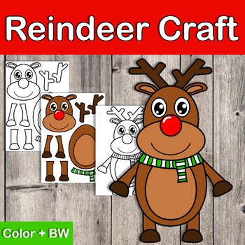 Reindeer Craft | Christmas Craft | One Pager by Hope Learning ESL