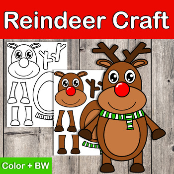 Reindeer Craft | Christmas Craft | One Pager by Hope Learning ESL