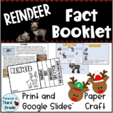 Reindeer Fact Booklet and Craft - Print and Google Slides™
