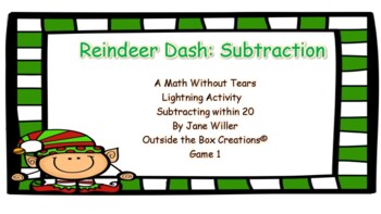 Preview of Reindeer Dash: Subtraction (Subtracting within 20) Game 1 PDF Version