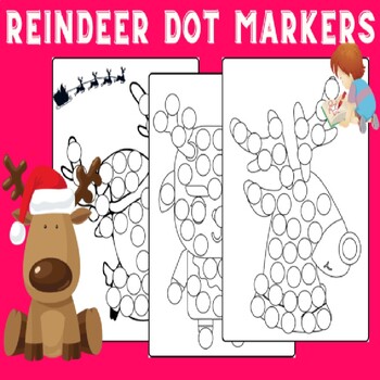 Preview of Reindeer Dot Marker Activity Pages