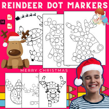 Reindeer Christmas Dot Marker Activity