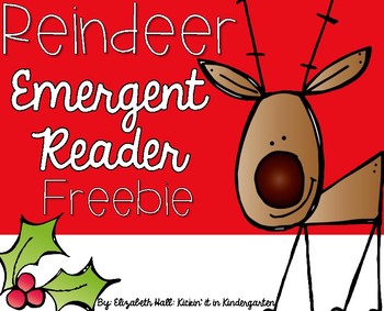 Preview of Reindeer Facts *FREEBIE* Emergent Reader {for little learners}