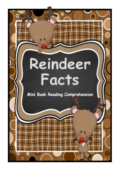 Preview of Reindeer Facts Mini Book Reading Comprehension