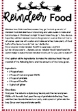 Reindeer Food Activity- Comprehension and Recipe