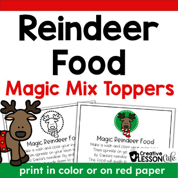 Reindeer Food Toppers | Christmas Holiday Gift Tags | Magic Reindeer Food