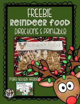Reindeer Food Freebie By Mccrone Love 