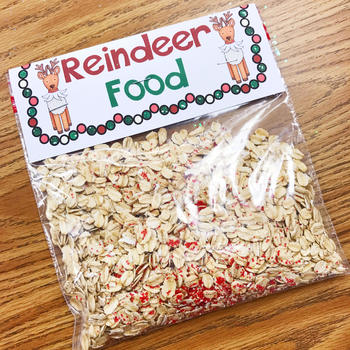 Reindeer Food Label by Succulent in Second | Teachers Pay Teachers