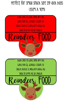 Reindeer Food Labels with poem printables by Stay Classy Classrooms