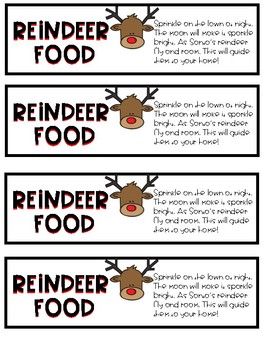 Reindeer Food Recipe by Rouge and Rubrics | Teachers Pay Teachers
