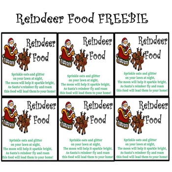 Preview of Reindeer Food Poem