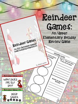 Preview of Reindeer Games: Upper Elementary ELA Holiday Review Game