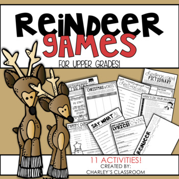 Preview of Reindeer Games | Christmas Activities for Upper Grades