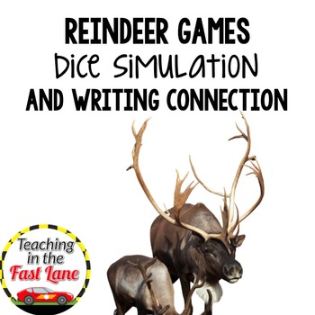 Preview of Christmas Writing Activity Reindeer Games Dice Simulation