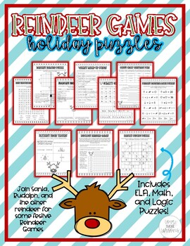 Reindeer Games Holiday Puzzles by Ashlee Larson - Love Those Larsons