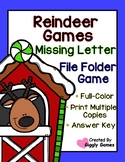 Reindeer Games Missing Letters File Folder Game Plus FREE GIFT