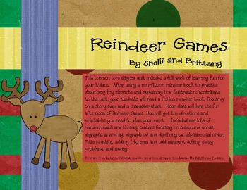 Reindeer Games: a common core aligned literacy and math unit including ...