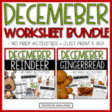 2nd & 3rd Grade December Lesson BUNDLE - Gingerbread & Rei