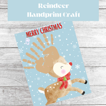 Reindeer Handprint Craft/ Christmas Handprint Craft by Harmonious Ideas